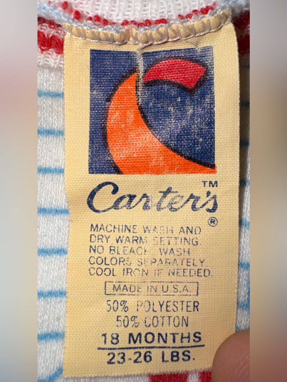 Vintage 80’s Carter’s 2-piece Rookie outfit 18 months - Picture 3 of 3